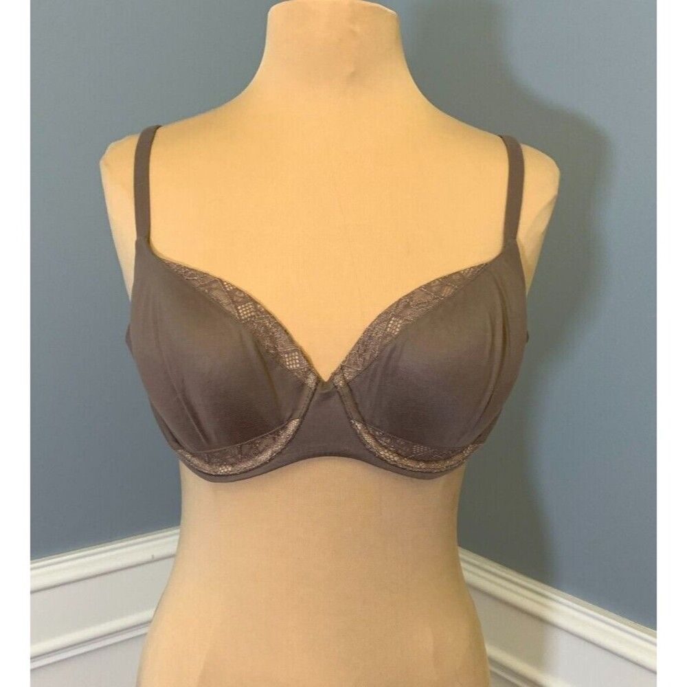 Victoria's Secret Demi Bra‎ 36D Lightly Padded Lined Lace Underwire